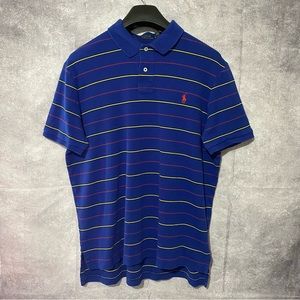 Polo Ralph Lauren Polo Men’s X-Large Blue Striped Short Sleeve Pullover Cotton